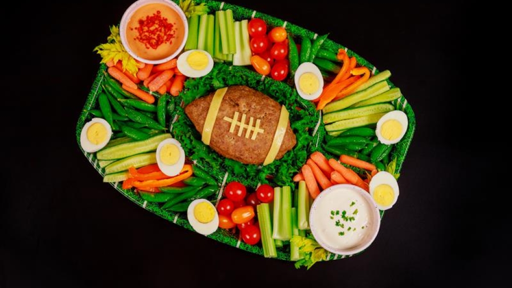 super bowl platter of food