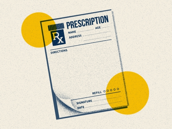 prescription pad drawn