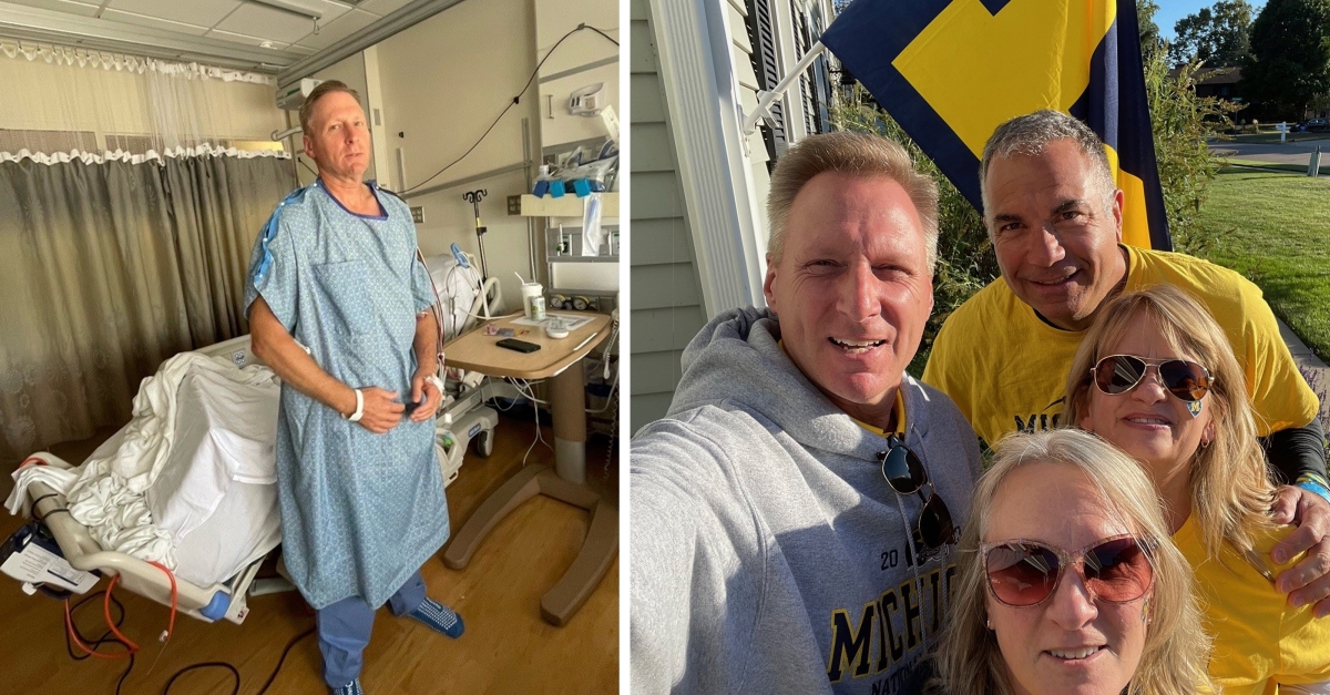 Michigan fan saved after wife recognizes stroke at football game