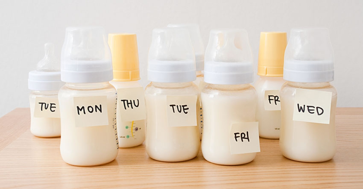 Preparing breast milk store bottles